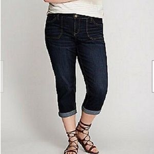 Lane Bryant Patch Pocket Denim Capri sz 20